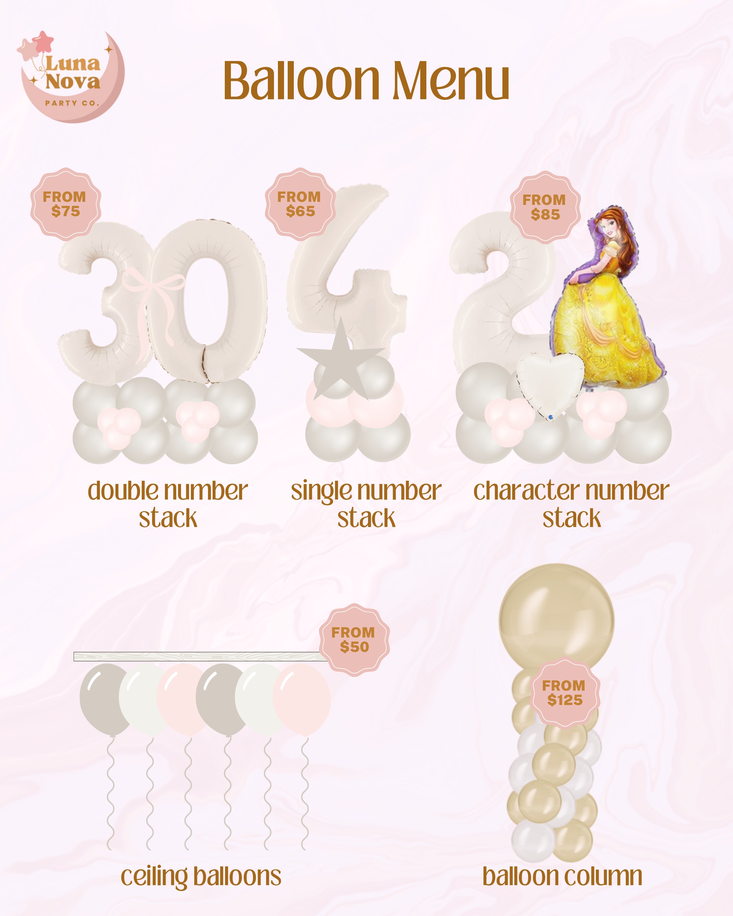 Number Stacks & Columns balloon menu illustration